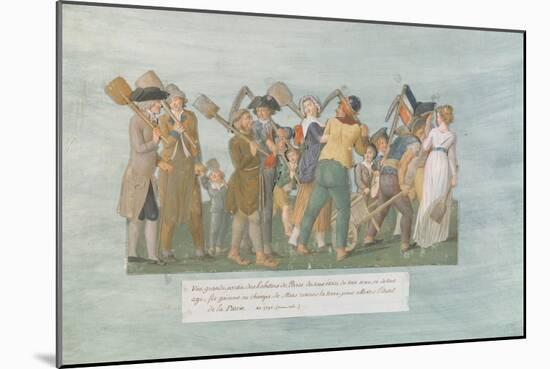 Fol.31 the Parisians Going to the Champ De Mars, 1792-Lesueur Brothers-Mounted Giclee Print