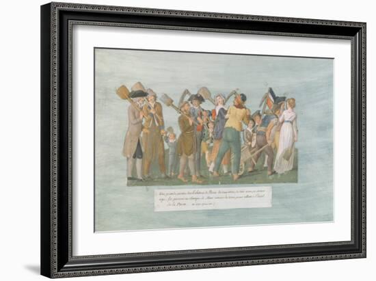 Fol.31 the Parisians Going to the Champ De Mars, 1792-Lesueur Brothers-Framed Giclee Print