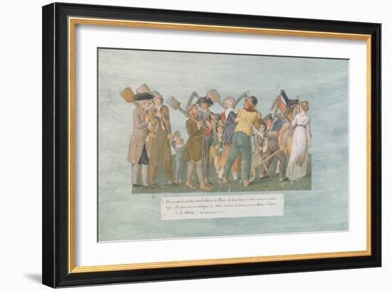 Fol.31 the Parisians Going to the Champ De Mars, 1792-Lesueur Brothers-Framed Giclee Print