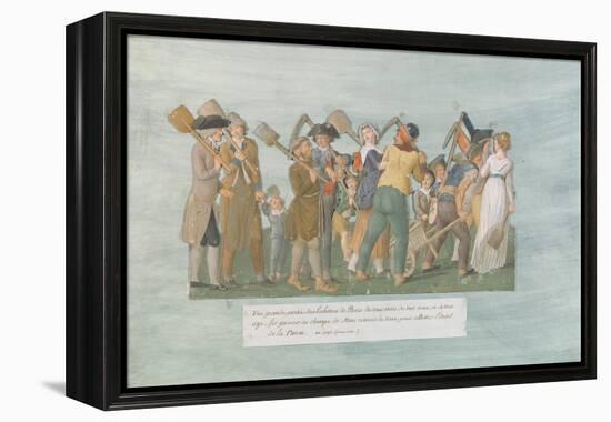 Fol.31 the Parisians Going to the Champ De Mars, 1792-Lesueur Brothers-Framed Premier Image Canvas