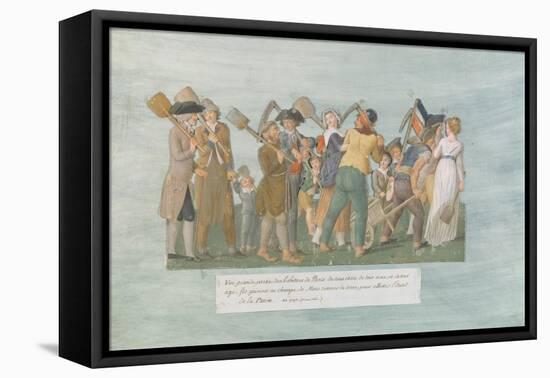 Fol.31 the Parisians Going to the Champ De Mars, 1792-Lesueur Brothers-Framed Premier Image Canvas