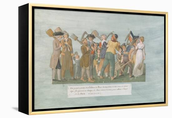 Fol.31 the Parisians Going to the Champ De Mars, 1792-Lesueur Brothers-Framed Premier Image Canvas