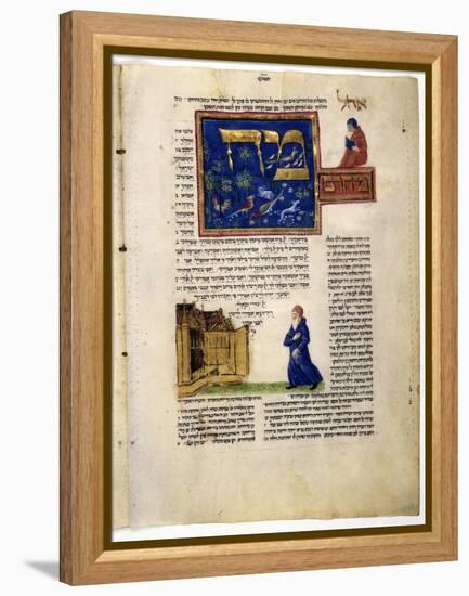 Fol.79V from 'The Rothschild Miscellany', Northern Italy, C.1450-80-null-Framed Premier Image Canvas