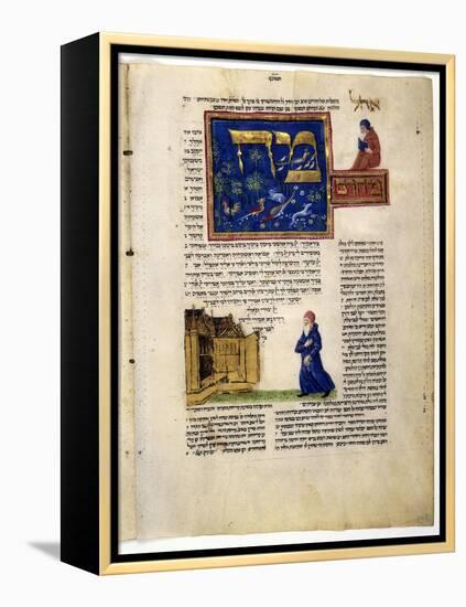 Fol.79V from 'The Rothschild Miscellany', Northern Italy, C.1450-80-null-Framed Premier Image Canvas