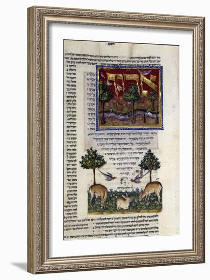 Fol.80 from 'The Rothschild Miscellany', Northern Italy, C.1450-80-null-Framed Giclee Print