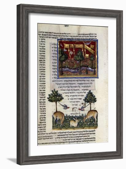 Fol.80 from 'The Rothschild Miscellany', Northern Italy, C.1450-80-null-Framed Giclee Print