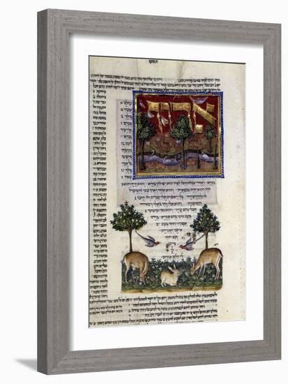 Fol.80 from 'The Rothschild Miscellany', Northern Italy, C.1450-80-null-Framed Giclee Print