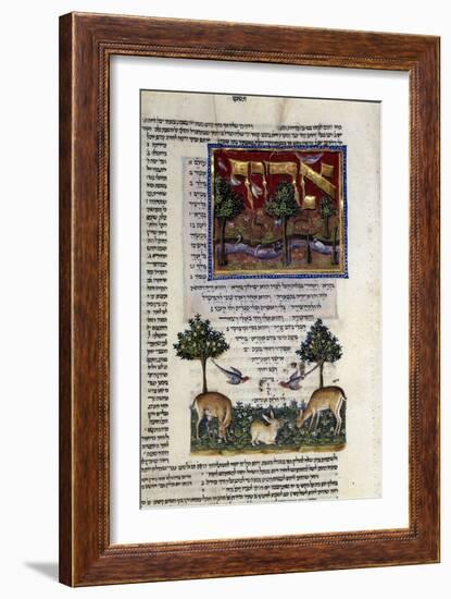 Fol.80 from 'The Rothschild Miscellany', Northern Italy, C.1450-80-null-Framed Giclee Print