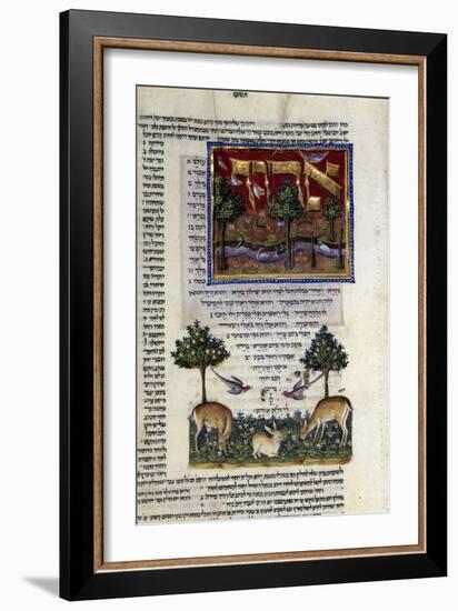 Fol.80 from 'The Rothschild Miscellany', Northern Italy, C.1450-80-null-Framed Giclee Print