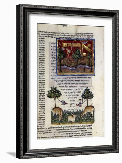 Fol.80 from 'The Rothschild Miscellany', Northern Italy, C.1450-80-null-Framed Giclee Print