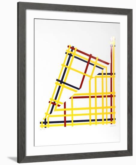 Folded NYC-Jacobs-Framed Serigraph