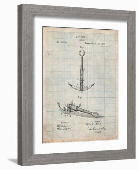 Folding Grapnel Anchor Patent-Cole Borders-Framed Art Print