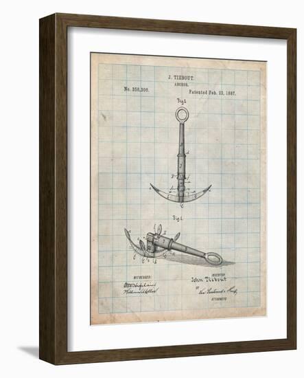 Folding Grapnel Anchor Patent-Cole Borders-Framed Art Print