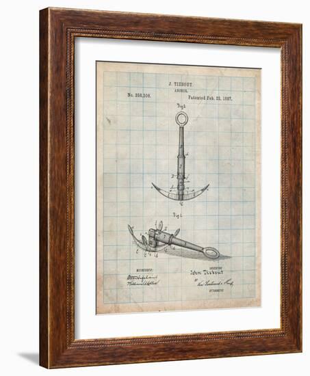 Folding Grapnel Anchor Patent-Cole Borders-Framed Art Print