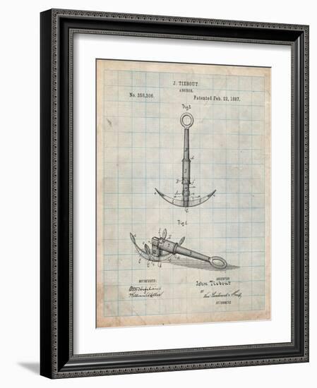 Folding Grapnel Anchor Patent-Cole Borders-Framed Art Print