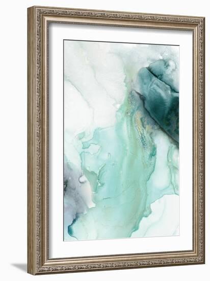 Folding Teal Sheer II-null-Framed Art Print