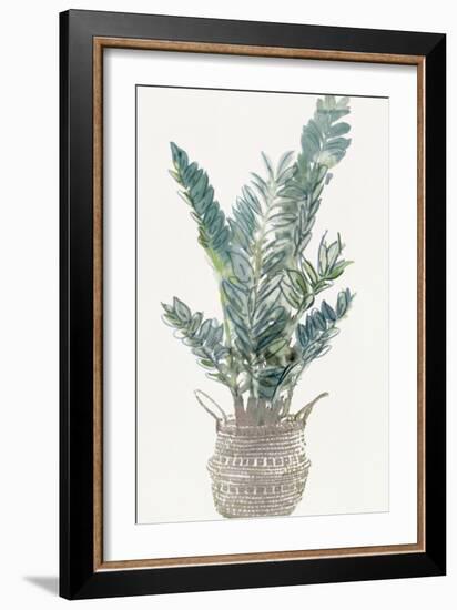 Foliage in Woven Pot 1-Stellar Design Studio-Framed Art Print