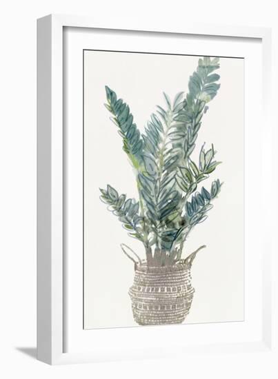 Foliage in Woven Pot 1-Stellar Design Studio-Framed Art Print