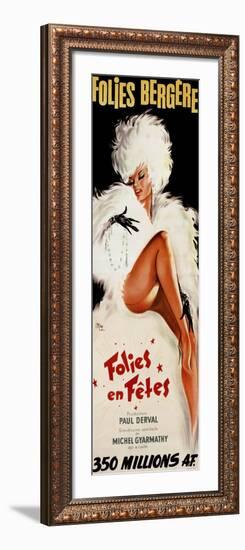 Folies-Bergere: Folies en Fetes, c.1964-Okley-Framed Art Print