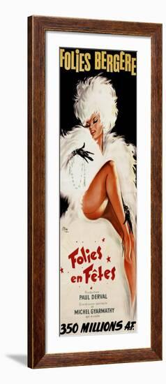 Folies-Bergere: Folies en Fetes, c.1964-Okley-Framed Art Print