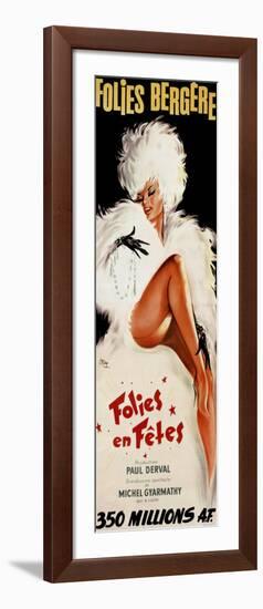 Folies-Bergere: Folies en Fetes, c.1964-Okley-Framed Art Print