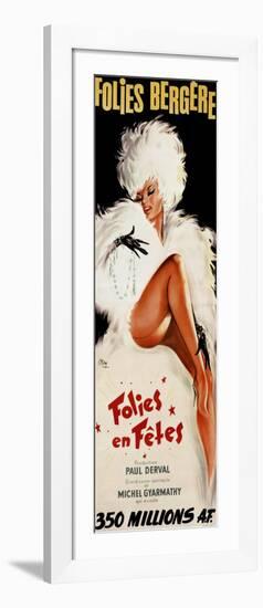 Folies-Bergere: Folies en Fetes, c.1964-Okley-Framed Art Print