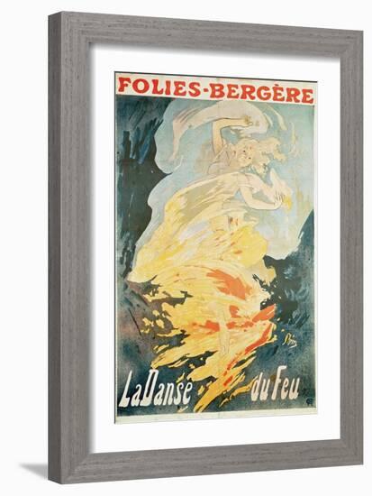 Folies Bergere: La Danse Du Feu, France 1897-Jules Chéret-Framed Giclee Print