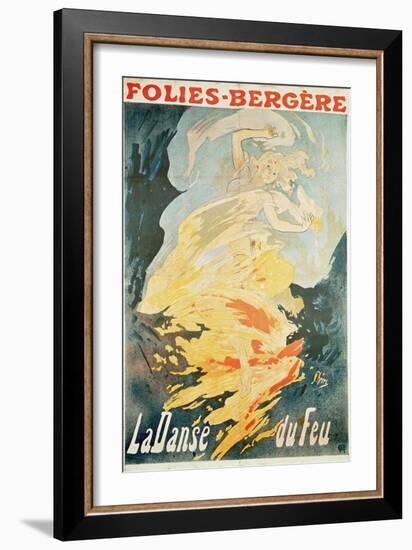 Folies Bergere: La Danse Du Feu, France 1897-Jules Chéret-Framed Giclee Print