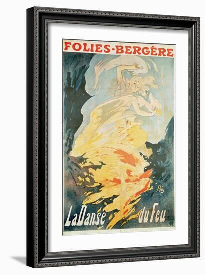 Folies Bergere: La Danse Du Feu, France 1897-Jules Chéret-Framed Giclee Print