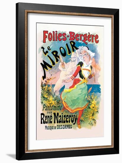 Folies-Bergere: le Miroir Pantomime-Jules Ch?ret-Framed Art Print