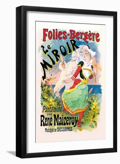 Folies-Bergere: le Miroir Pantomime-Jules Chéret-Framed Art Print