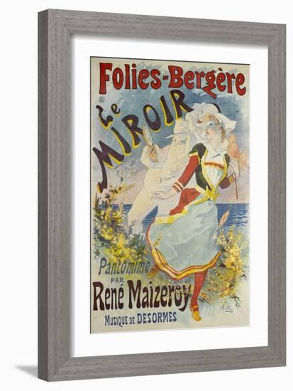 Folies Bergere, Le Miroir-Jules Chéret-Framed Giclee Print