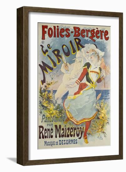 Folies Bergere, Le Miroir-Jules Chéret-Framed Giclee Print