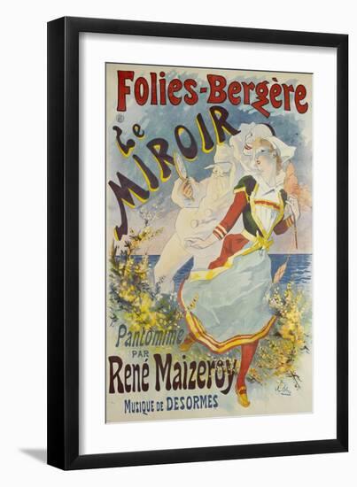 Folies Bergere, Le Miroir-Jules Chéret-Framed Giclee Print