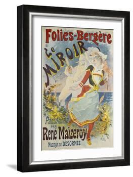 Folies Bergere, Le Miroir-Jules Chéret-Framed Giclee Print