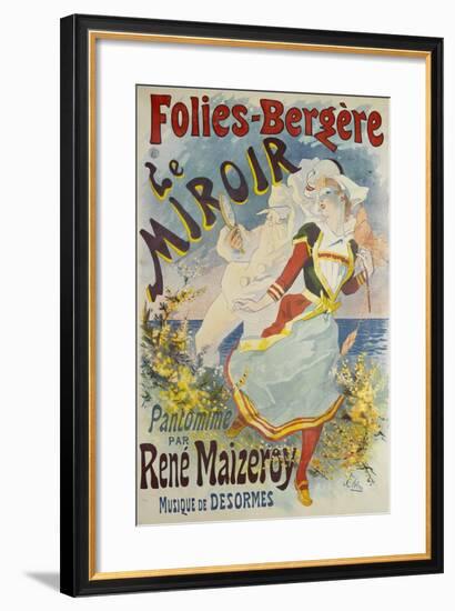 Folies Bergere, Le Miroir-Jules Chéret-Framed Giclee Print