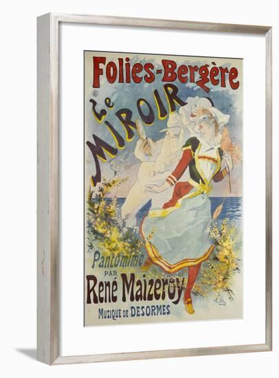 Folies Bergere, Le Miroir-Jules Chéret-Framed Giclee Print