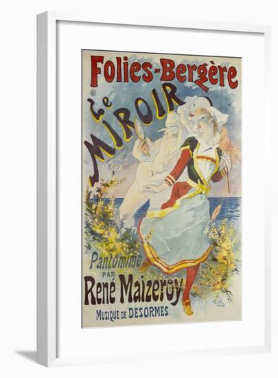 Folies Bergere, Le Miroir-Jules Chéret-Framed Giclee Print