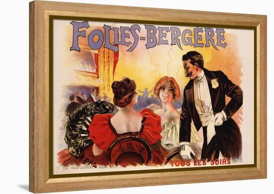 Folies-Bergere Poster-null-Framed Premier Image Canvas