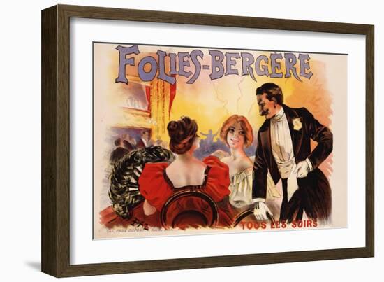 Folies-Bergere Poster-null-Framed Giclee Print