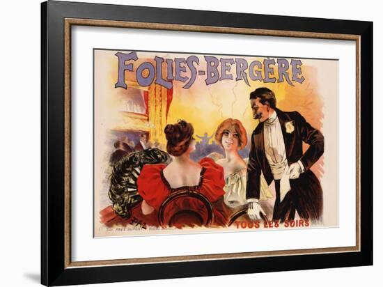 Folies-Bergere Poster-null-Framed Giclee Print