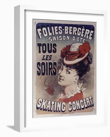 Folies Bergére Skating Concert-null-Framed Giclee Print