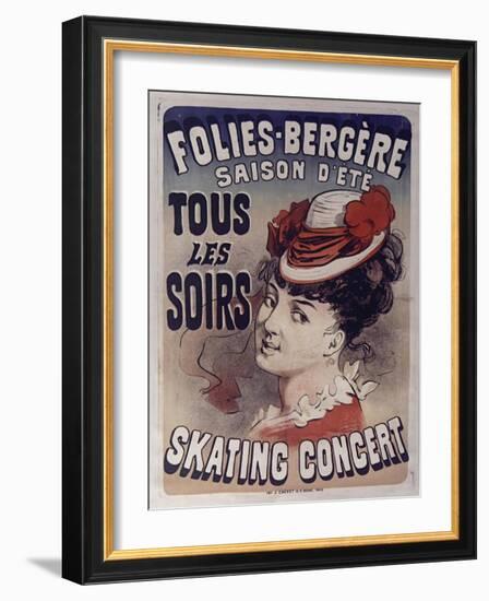 Folies Bergére Skating Concert-null-Framed Giclee Print