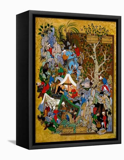 Folio from Haft Awrang (Seven Throne) by Jami, 1539-1543-null-Framed Premier Image Canvas