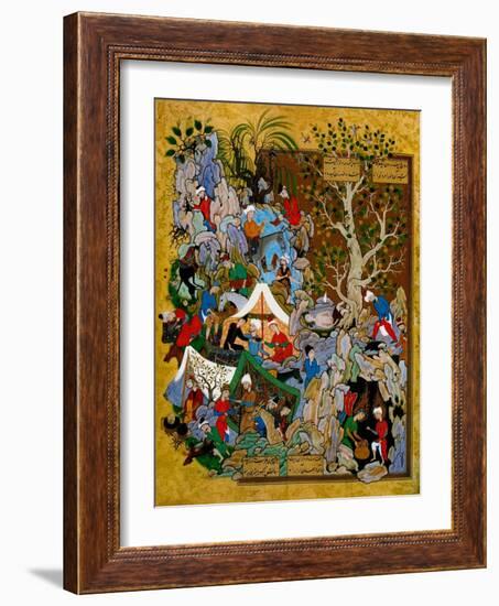 Folio from Haft Awrang (Seven Throne) by Jami, 1539-1543-null-Framed Giclee Print