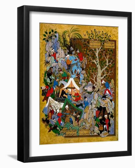 Folio from Haft Awrang (Seven Throne) by Jami, 1539-1543-null-Framed Giclee Print