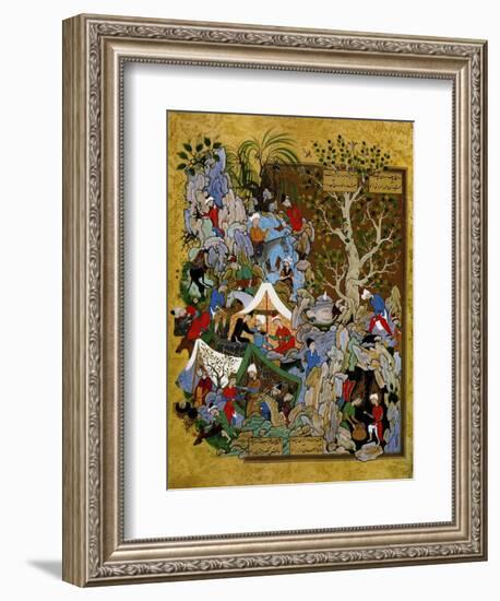 Folio from Haft Awrang (Seven Throne), by Jami, 1539-1543-Muzaffar Ali-Framed Giclee Print