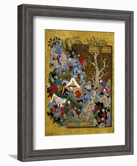 Folio from Haft Awrang (Seven Throne), by Jami, 1539-1543-Muzaffar Ali-Framed Giclee Print