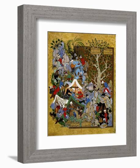 Folio from Haft Awrang (Seven Throne), by Jami, 1539-1543-Muzaffar Ali-Framed Giclee Print