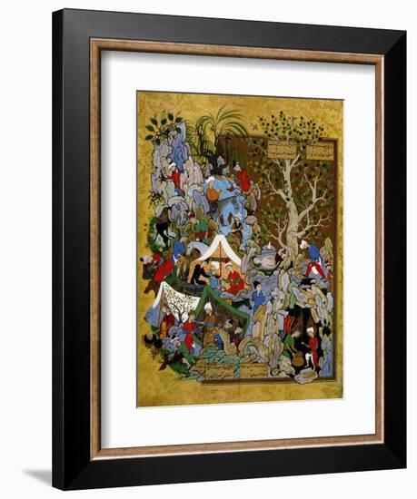 Folio from Haft Awrang (Seven Throne), by Jami, 1539-1543-Muzaffar Ali-Framed Giclee Print